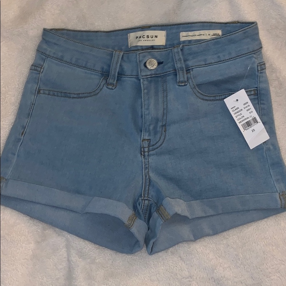 High-rise jean shorts